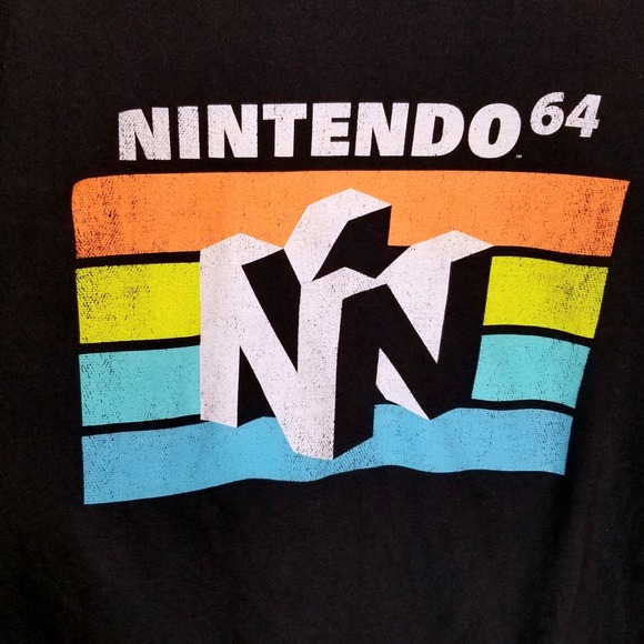 Nintendo 64 N64 Retro Graphic T-Shirt Men's Large Black 2020 Gaming - Picture 2 of 6